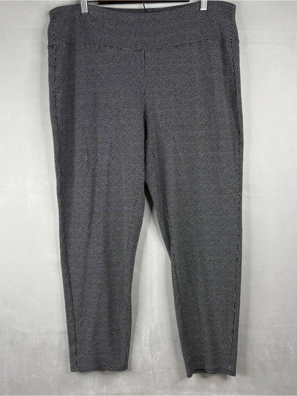 J Jill Wearever Collection Pants Women 2X Black White Houndstooth Pull On Slim